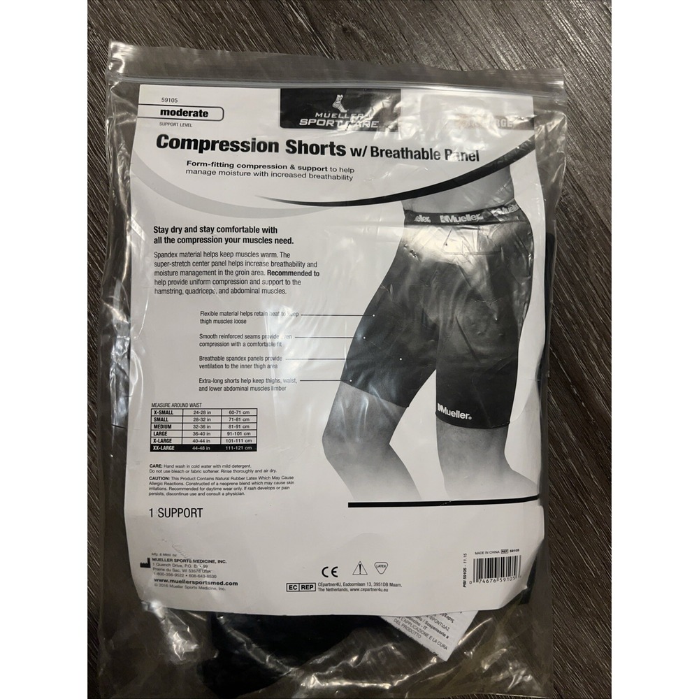 New MUELLER COMPRESSION SHORTS W/ Breathable Panel Size XXL